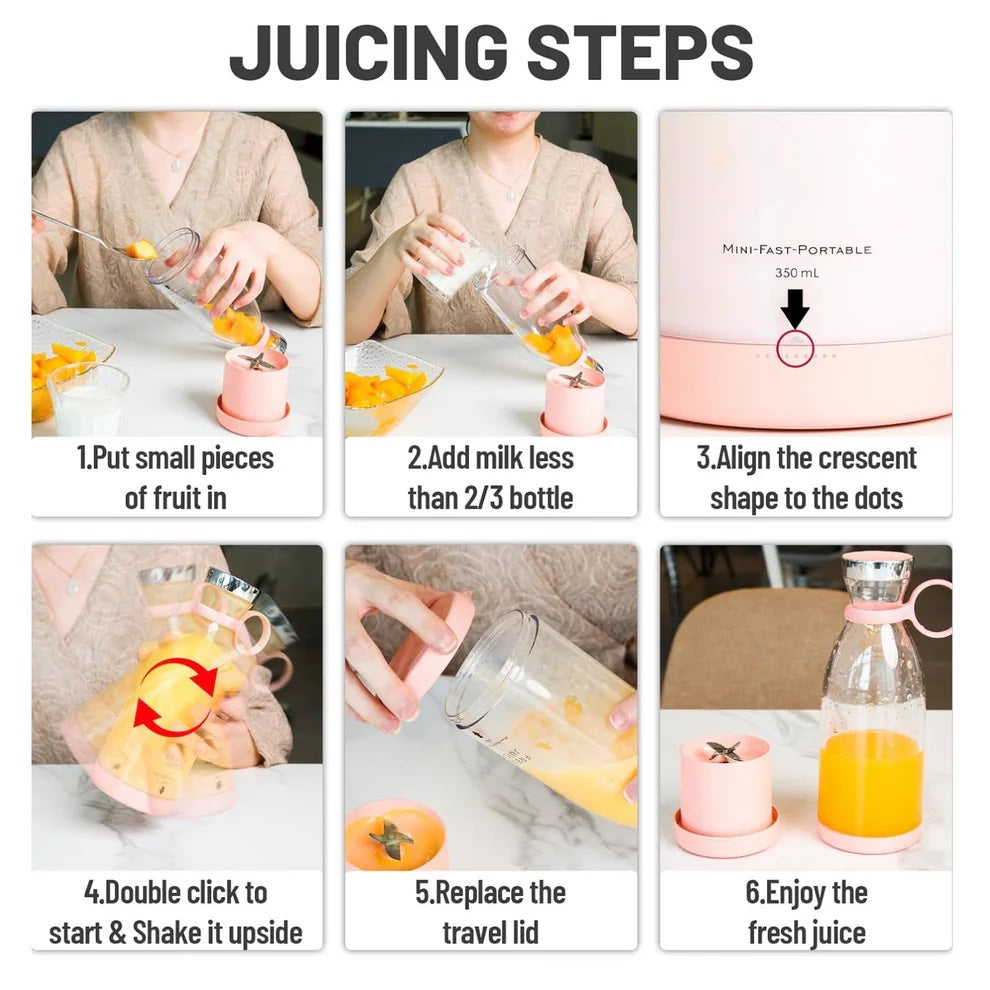 USB Rechargeable Portable Juice Blender